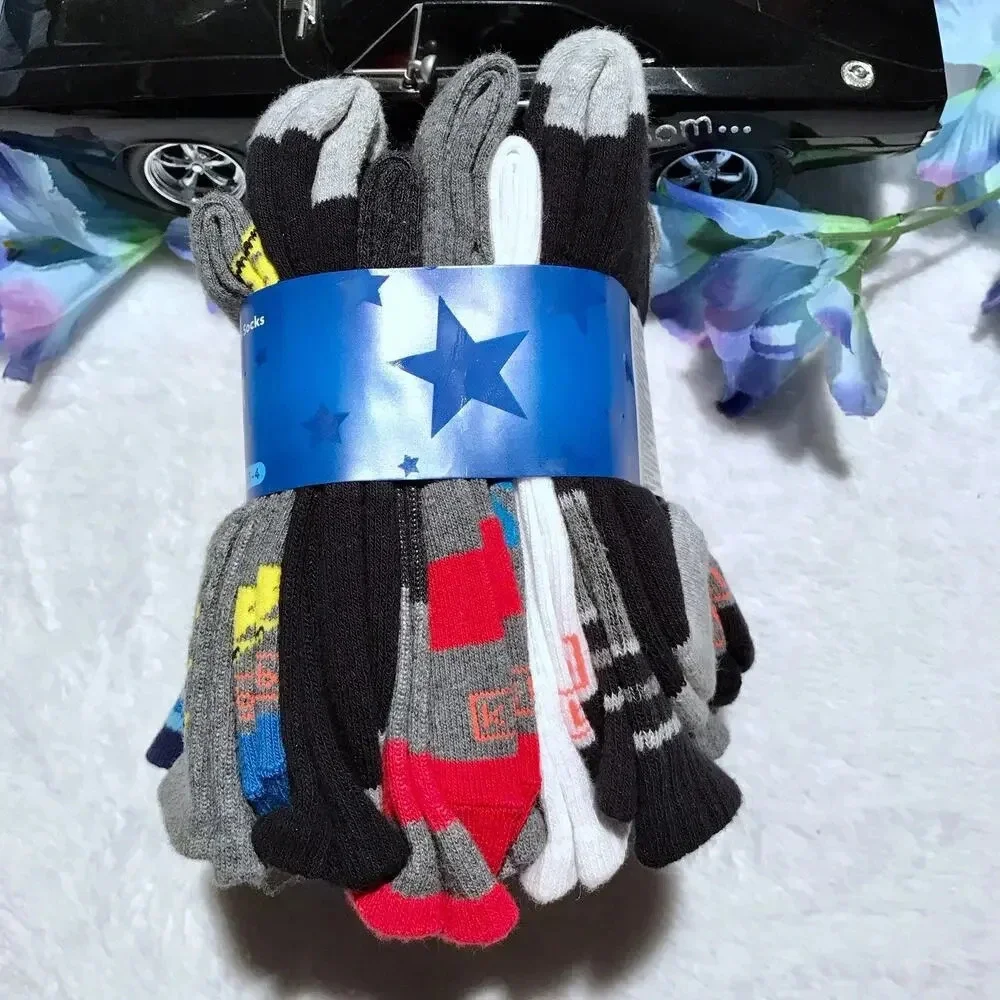 K. Bell New with Packaging 11 Pairs Crew Socks for Kids 13-4